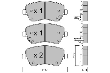 Комплект тормозных колодок BPNI-1014 AISIN